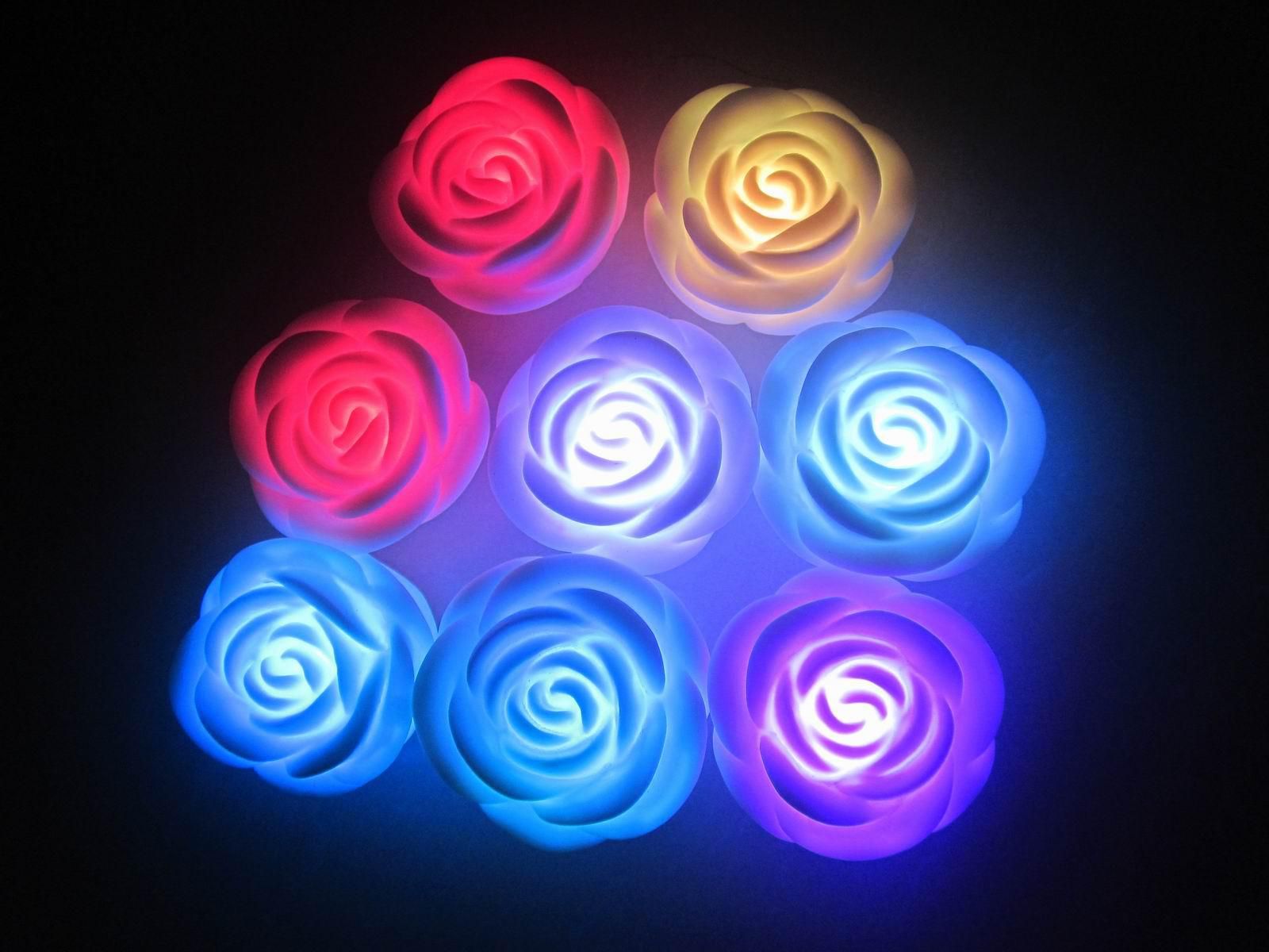 Wholesale LED Flashing Rose Light Up Rose Candle Flash Rose Candle