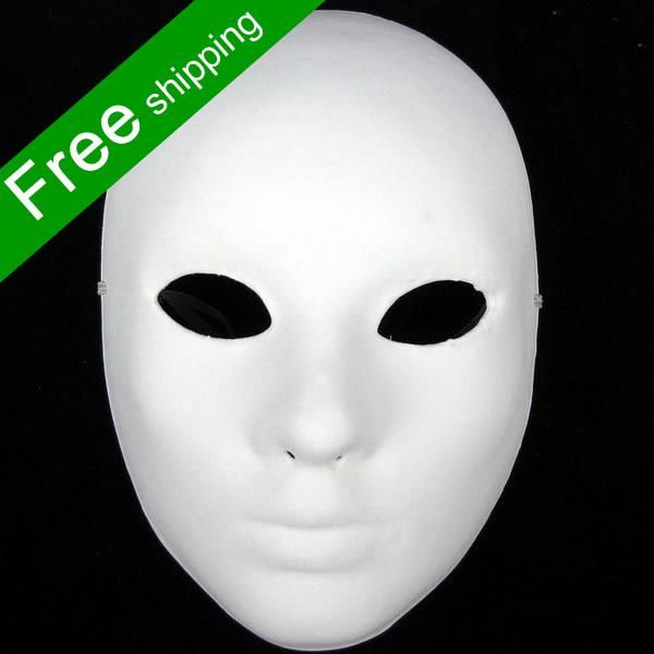 Masks White Blank Diy Drawing Halloween Carnival Masquerade Party