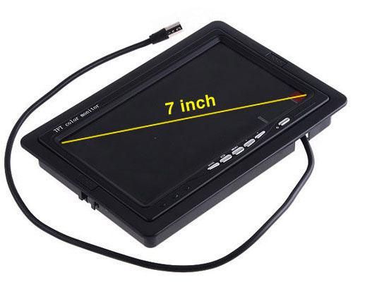 Night vision 18 IR LED CCD Reverse Camera + 7" LCD Monitor Car Rear View Kit free 10m video cable For Long Bus Truck