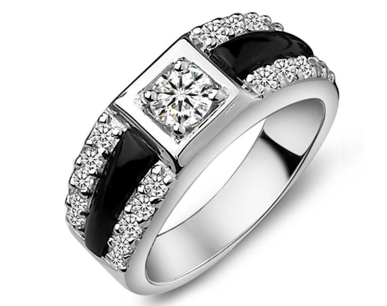 Fashion Male Models Diamond Ring Couple Ring Engagement Ring Wedding
