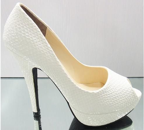 white snake skin heels