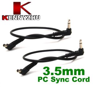 Erkek Flaş PC Sync Cord Kablo 30cm 12 '' Uzunluğu Yüksek Kalite 3.5mm Plug