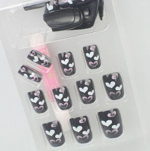20boxs / lot 108 Дополнительные акриловые ногтя AT ART FAKE Fake Nail Cleams с клей для ногтей (24шт / коробка)