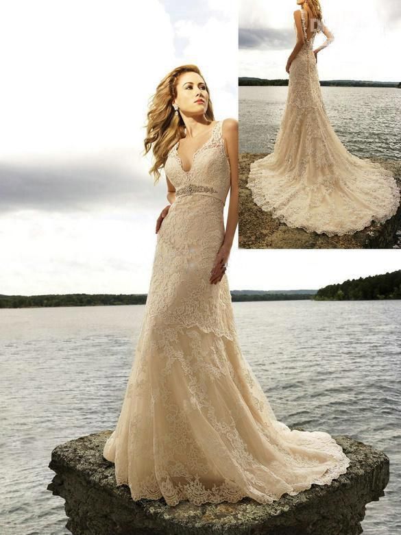 Cheap 2012 Lace Vintage Wedding Dress Designer Beading Bridal Gowns ...