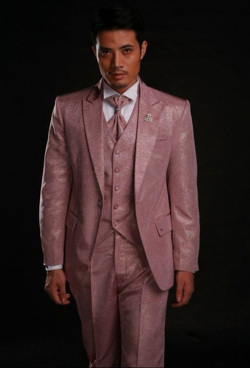 Four Piece Set Funny Color Groom Tuxedo Suits Groom Tuxedos Suit Prom