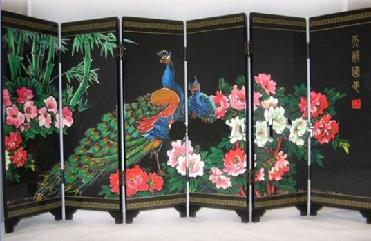 peacock wood lacquer screen chinese ethnic screen 6 flap home decor screen 1pcs mix free - Home Decor Screens peacock wood lacquer screen chinese ethnic screen 6 flap home decor screen 1pcs mix free - Home Decor Screens