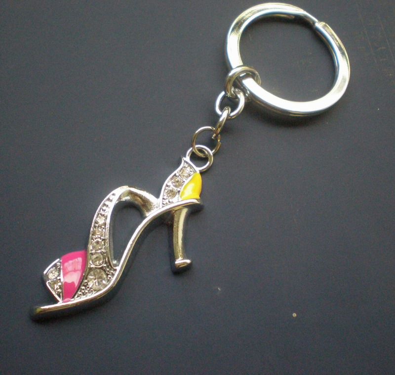hot-sell key ring fashion keyring Zinc alloy keychain with shoe charms, 50pcs/lot, free express delivery (CK0051)