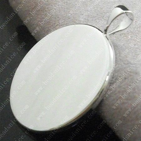 Beadsnice pendant base blank bezel cabochon setting for your jewelry making fits 25mm round cabochon hole 3X5mm ID10820