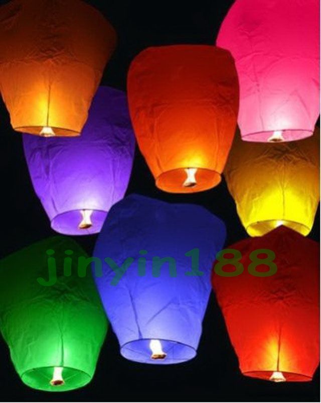 Wishing Lanterns Kongming Lantern Flying Light Chinese Wish Light Flame