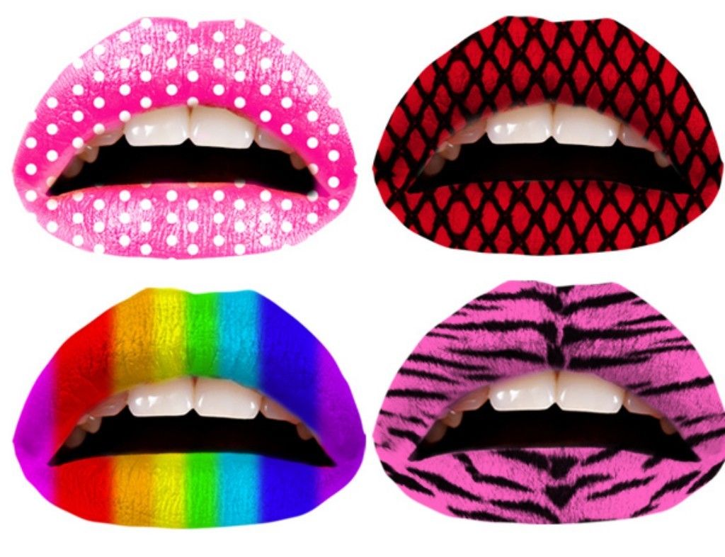 Violent Lips Lip Tattoo / Lip Sticker / Temporary Lip Tattoos Be Safe To Use On Lip Designs For