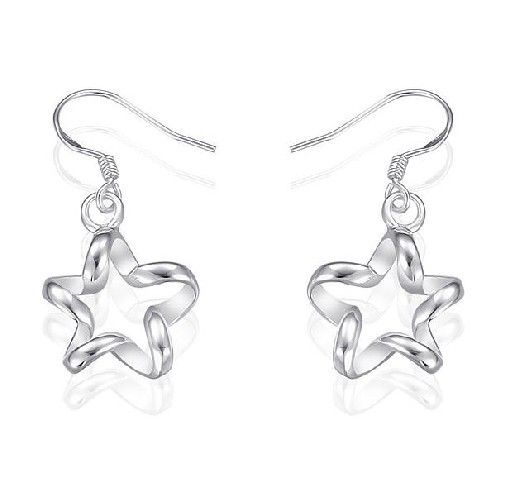 Pretty unique swirl star tag Fashion (Jewelry Manufacturer) 20 pcs a lot earrings 925 sterling silver jewelry factory price Fashion