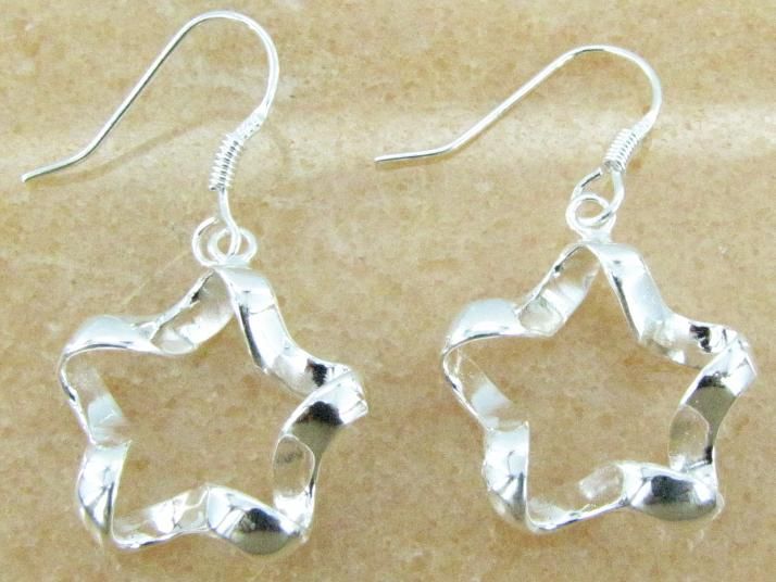 Pretty unique swirl star tag Fashion (Jewelry Manufacturer) 20 pcs a lot earrings 925 sterling silver jewelry factory price Fashion