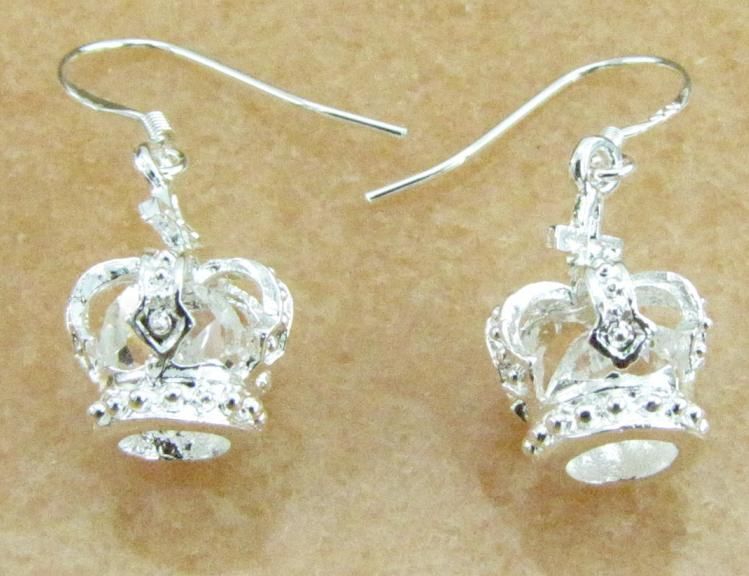 Fashion (Jewelry Manufacturer)925 Sterling Silver fashion jewelry Imperial crown earring jewelry silver jewelry factory price Fashion