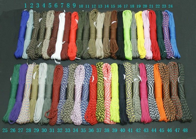 2017 Wholesale Paracord Polyester Lanyard 7strand Parachute Cord