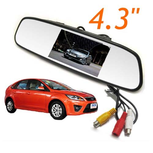 4.3" TFT Screen LCD Car Rearview Mirror Monitor For Car DVR Rear View Camera