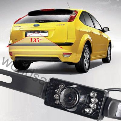 7" Car LCD Mirror Monitor + 7 IR License plate Reverse Car Reversing Backup Parking Camera Kit Waterproof