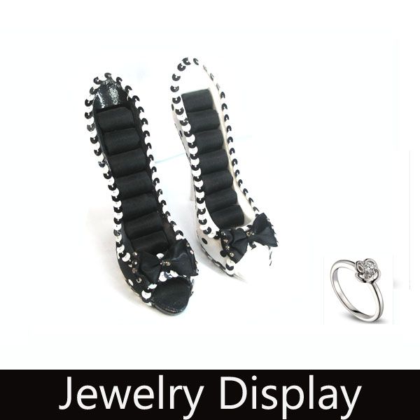 ... High-heel Shoe For Ring Jewelry Display Holder Stand Rack Mix Color