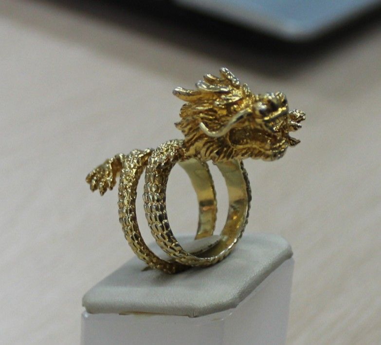 Size8-12 Dragon MEN'S Stainless Steel Animal Ring High Quality Ring