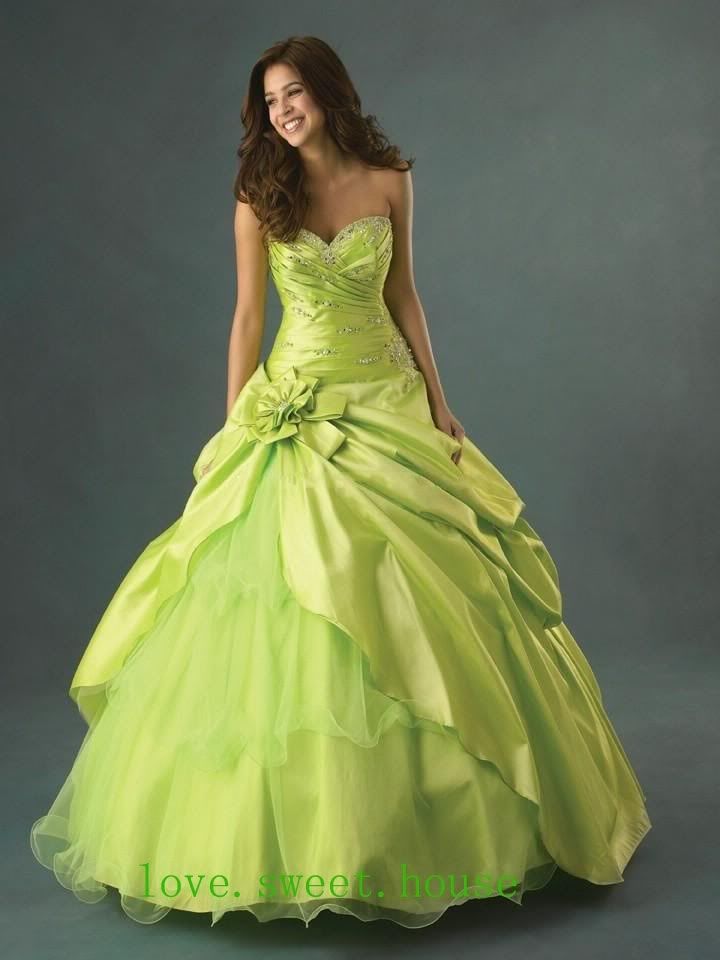 Green wedding dresses