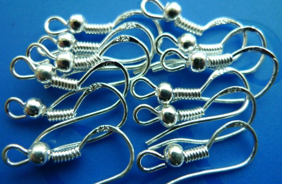 Earrings 925 Silver Polish Ear Wire Hook 925 STERLING SILVER French HOOKS French Style8859622