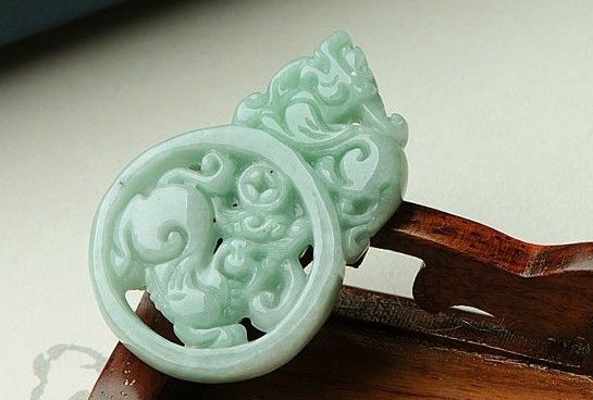 Natural white color of jade, double-sided engraving. The money Pixiu.Pendant. Necklace.