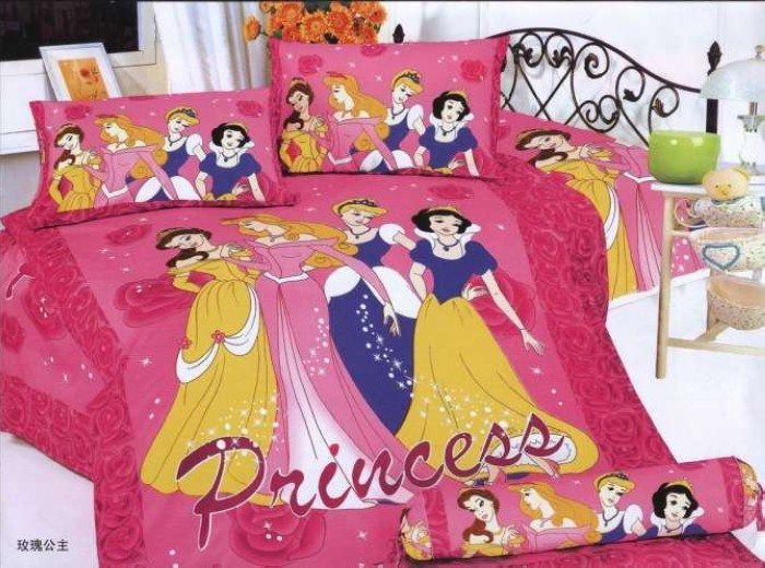 girl cartoon princess print kids duvet quilt sheet pillowcases set ... girl cartoon princess print kids duvet quilt sheet pillowcases set ...