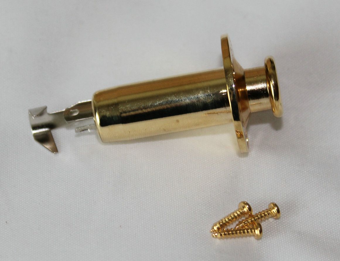 2017 Acoustic Guitar Input Output Jack Strap Button Gold From Luogenmei
