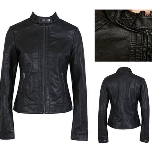 Best 2014 New Fashion Women Black Jackets Biker Faux Leather Jacket Plus Size Big And Tall Fashion Brand Jacket Dropship Under $31.04 | Dhgate.Com