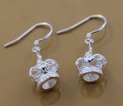 Fashion (Jewelry Manufacturer)925 Sterling Silver fashion jewelry Imperial crown earring jewelry silver jewelry factory price Fashion