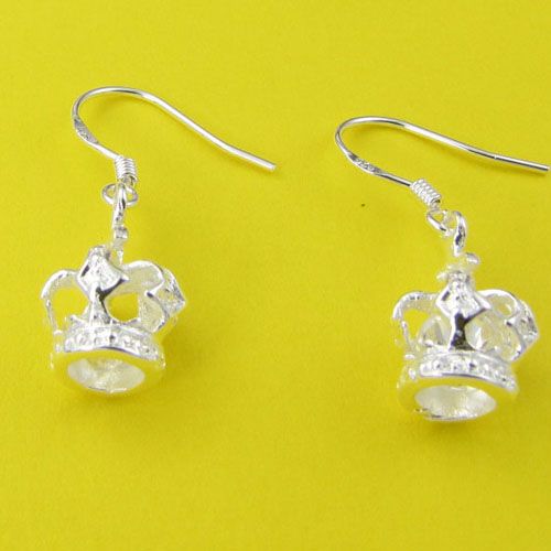 Fashion (Jewelry Manufacturer)925 Sterling Silver fashion jewelry Imperial crown earring jewelry silver jewelry factory price Fashion