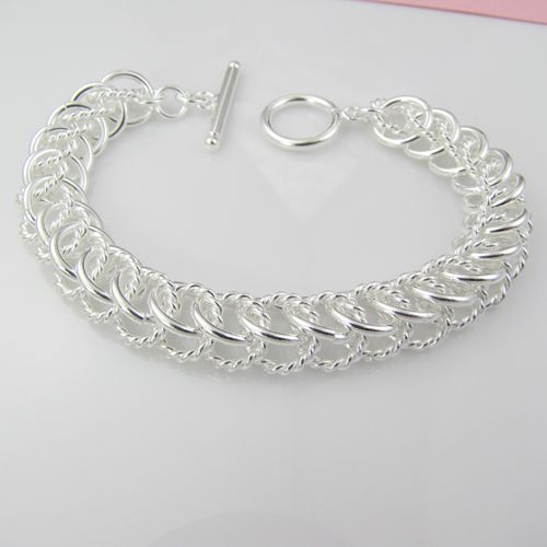 Fashions (Jewelry Manufacturer)925 Sterling Silver multi circle link Bracelets fashion jewelry Bracelets jewelry factory price