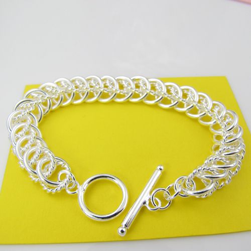 Fashions (Jewelry Manufacturer)925 Sterling Silver multi circle link Bracelets fashion jewelry Bracelets jewelry factory price
