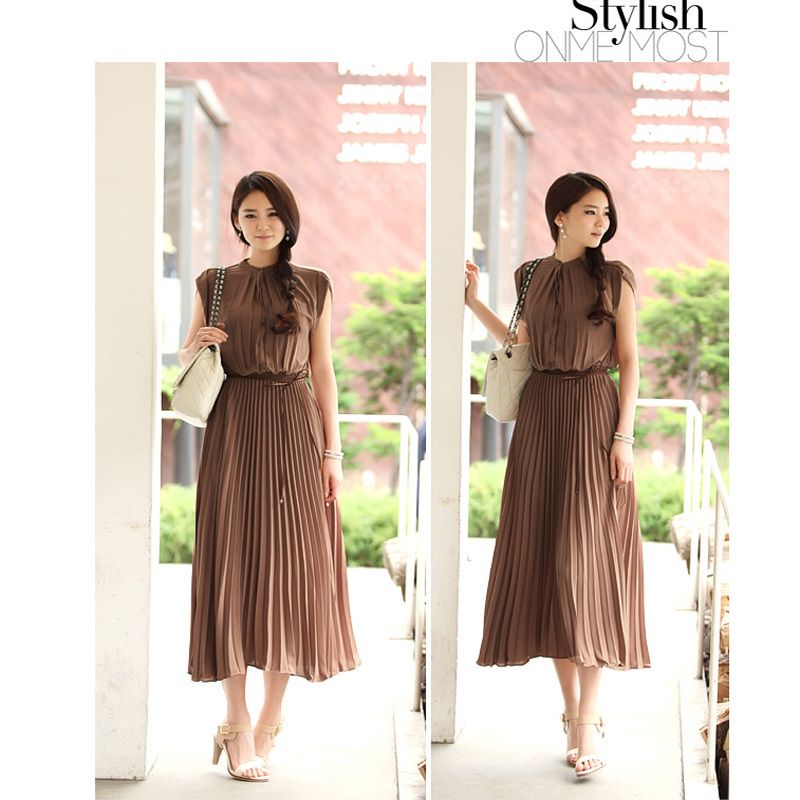 Bohemian dress women's long dress fashion dress sleeveless dress ...