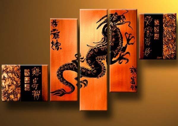 Feng Shui Wall Art oil painting dragon feng shui decoration modern high quality hand Feng Shui Wall Art oil painting dragon feng shui decoration modern high quality hand