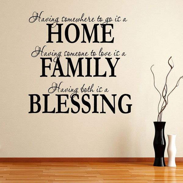 Home Family Blessing Wall Quote Decal Decor Sticker Lettering Saying