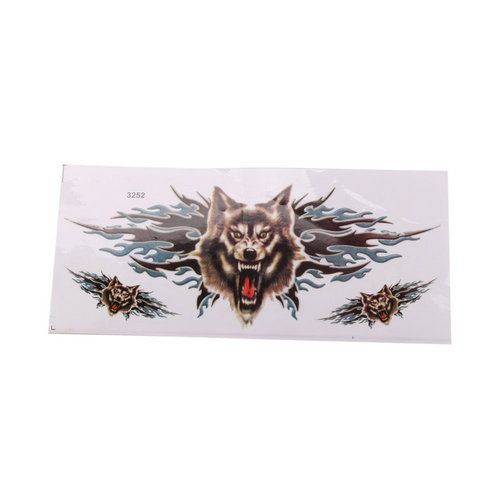 2017 Motorcycle Stickers Motorcycle Decal With Flame Wolf Head Logo