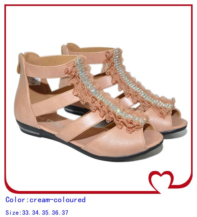 girls cream sandals
