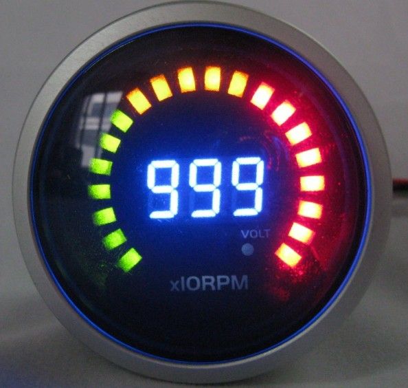 2017 2 52mm Electrical Digital 20 Led Tachometer Gauge/Auto Meter From