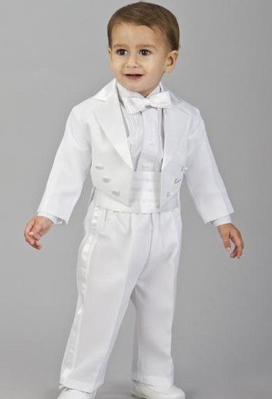 Hot Sell New Style White Baby Boys White Tuxedo Dinner Suit Baby Suits