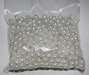 500 perle rotonde bianche da 6 mm, perline con retro piatto, scrapbooking, abbellimento artigianale fai da te