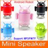 Google Android Robot MP3 Mini Speaker with TF Card Slot & FM Raido For Smart Phone