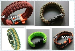 Braccialetti da esterno fibbia curva in plastica Bracciale di sopravvivenza in paracord a 7 fili di ce_access