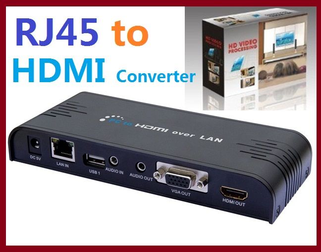 Pc To Hdmi / Tv Over Lan, Rj45 To Hdmi Over Lan, Rj45 To Vga Converter