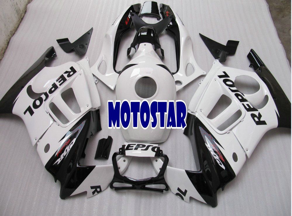 White REPSOL ABS Fairing kit for Honda CBR 600 F3 body repair fairings 95 96 CBR600 F3 1995 1996 CBR 600