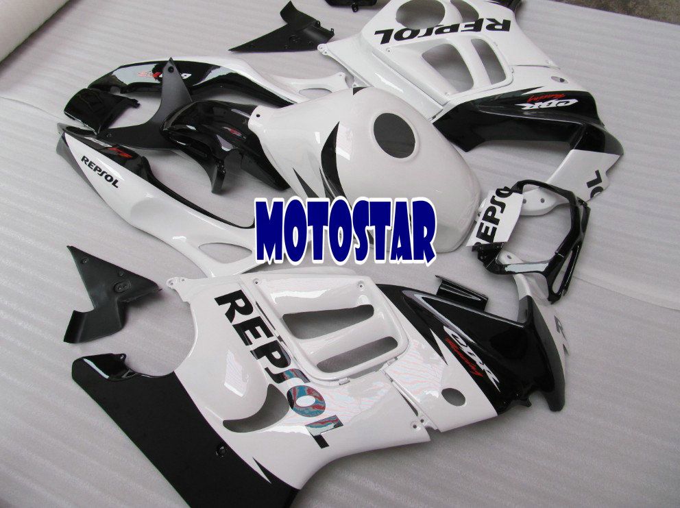 White REPSOL ABS Fairing kit for Honda CBR 600 F3 body repair fairings 95 96 CBR600 F3 1995 1996 CBR 600