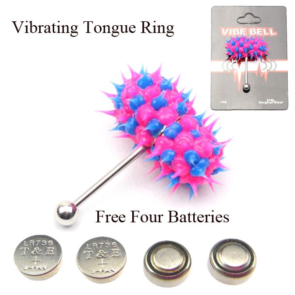 Best Vibrating Tongue Barbell Rings Koosh Ball Body Jewelry Piercing Vtbj04 Under 33.19