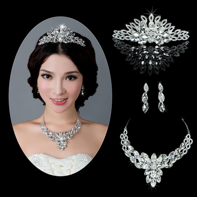 Beautiful Bride Jewelry Sets Wedding Jewelry Ornament Crown Sets For