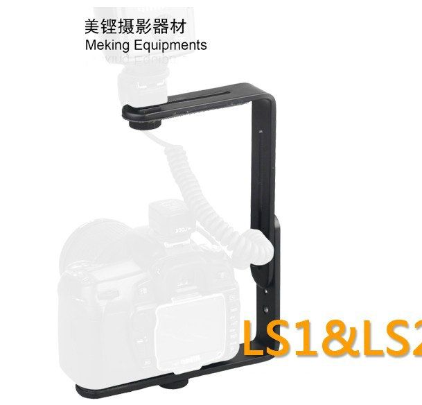 2018 Universal Adjustable Dual L Flash Bracket For Canon Nikon Camera