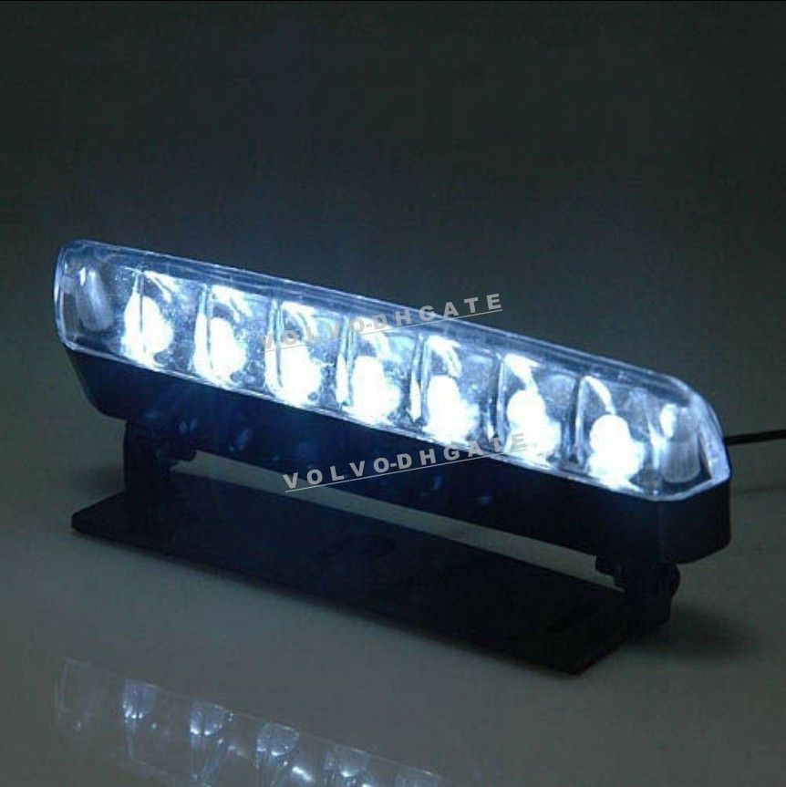 White Led Car Front Day Driving Light Bar 7led Led Bulbs Led Bulbs Technology From Volvo Dhgate
