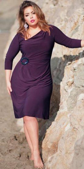 Plus Size Purple Cocktail Dress